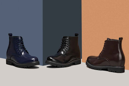 CALTO - K8711 - 3.3 Inches Taller (Dark Brown) Tallmenshoes.com
