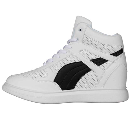 CALTO - H71903 - 3.8 Inches Taller (White/Black) Tallmenshoes.com