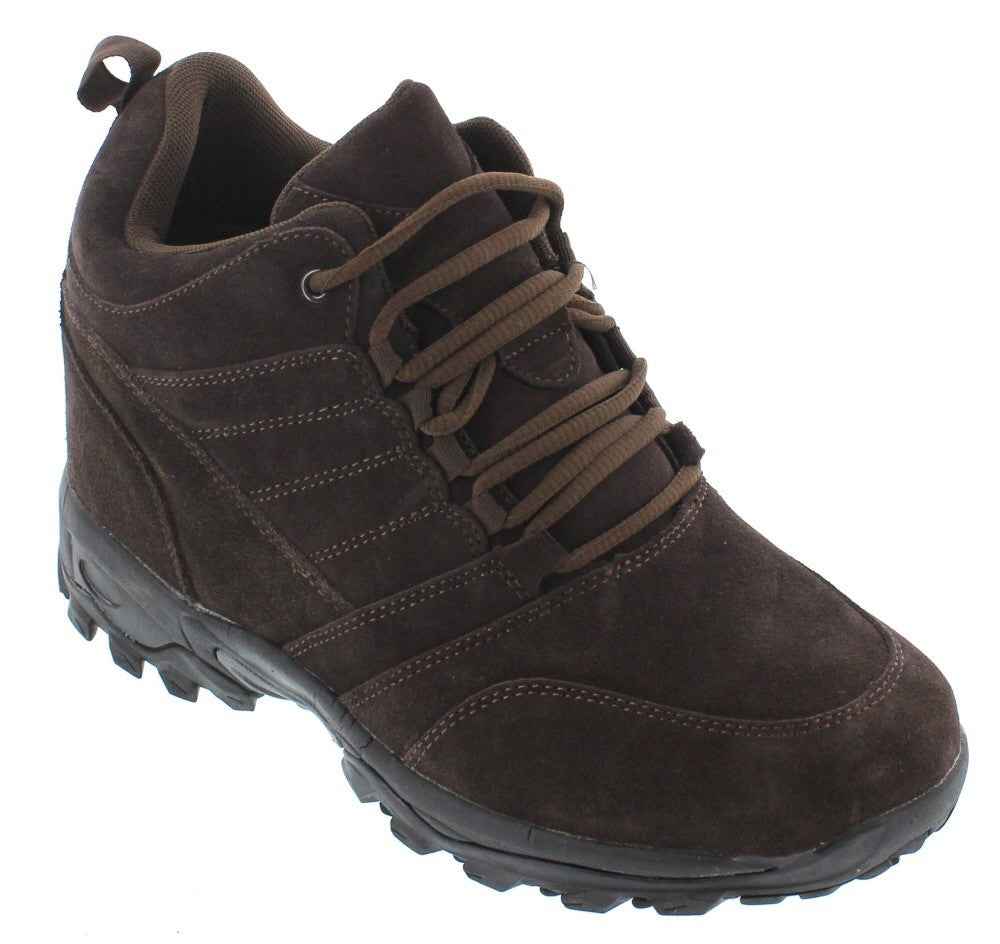 CALTO - H0031 - 4 Inches Taller (Dark Brown) - Hiking Style Boots Tallmenshoes.com
