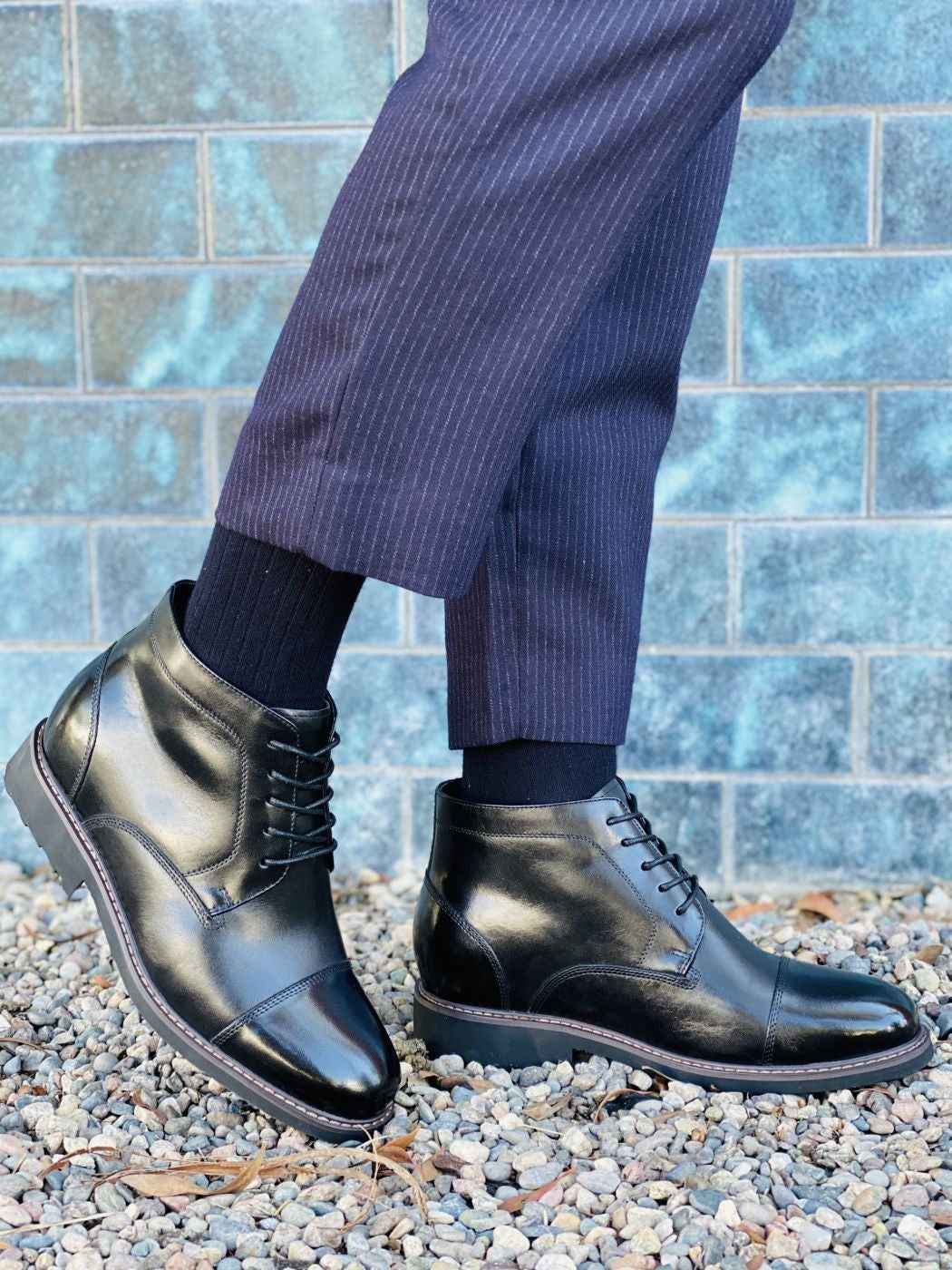 CALTO - Y41080 - 3.2 Inches Taller (Black) Tallmenshoes.com