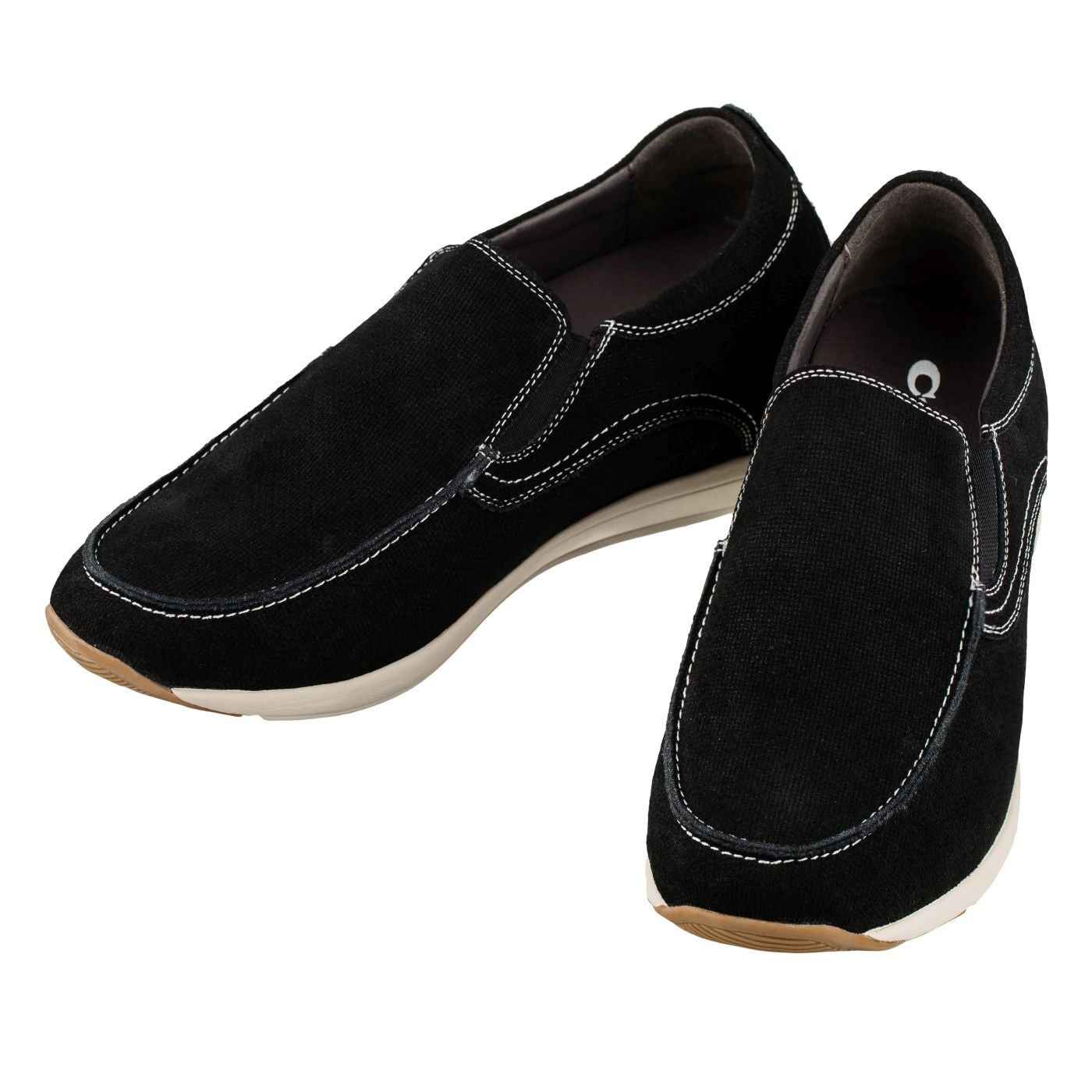 CALTO - G4903 - 2.8 Inches Taller (Nubuck Black) - Super Lightweight Tallmenshoes.com