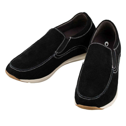 CALTO - G4903 - 2.8 Inches Taller (Nubuck Black) - Super Lightweight Tallmenshoes.com