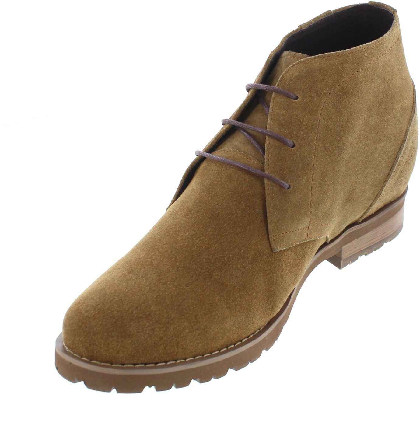 CALTO Brown Nubuck Leather Dress Boots - Three Inches - T65561 Tallmenshoes.com