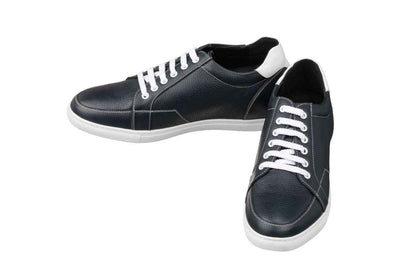 CALTO - K0082 - 2.5 Inches Taller (Dark Blue/White) Tallmenshoes.com