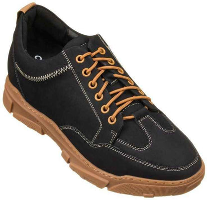CALTO - K8025 - 2.8 Inches Taller (Black) - Hiking Style Tallmenshoes.com