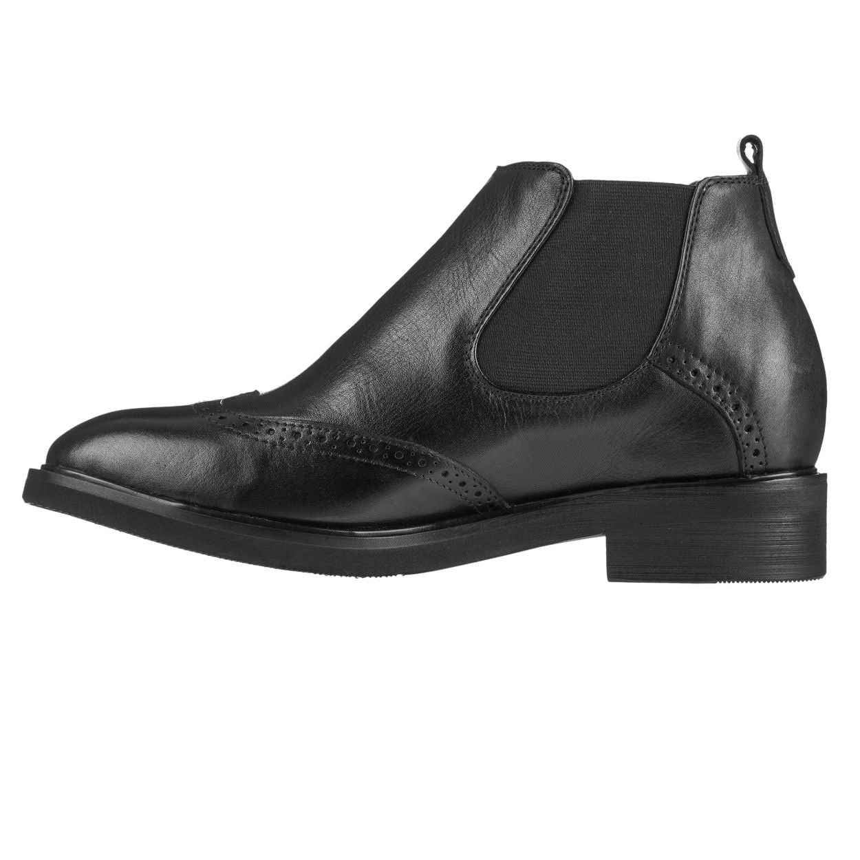 Leather Wing-Tip Ankle Boots - Three Inches - K28802 Tallmenshoes.com