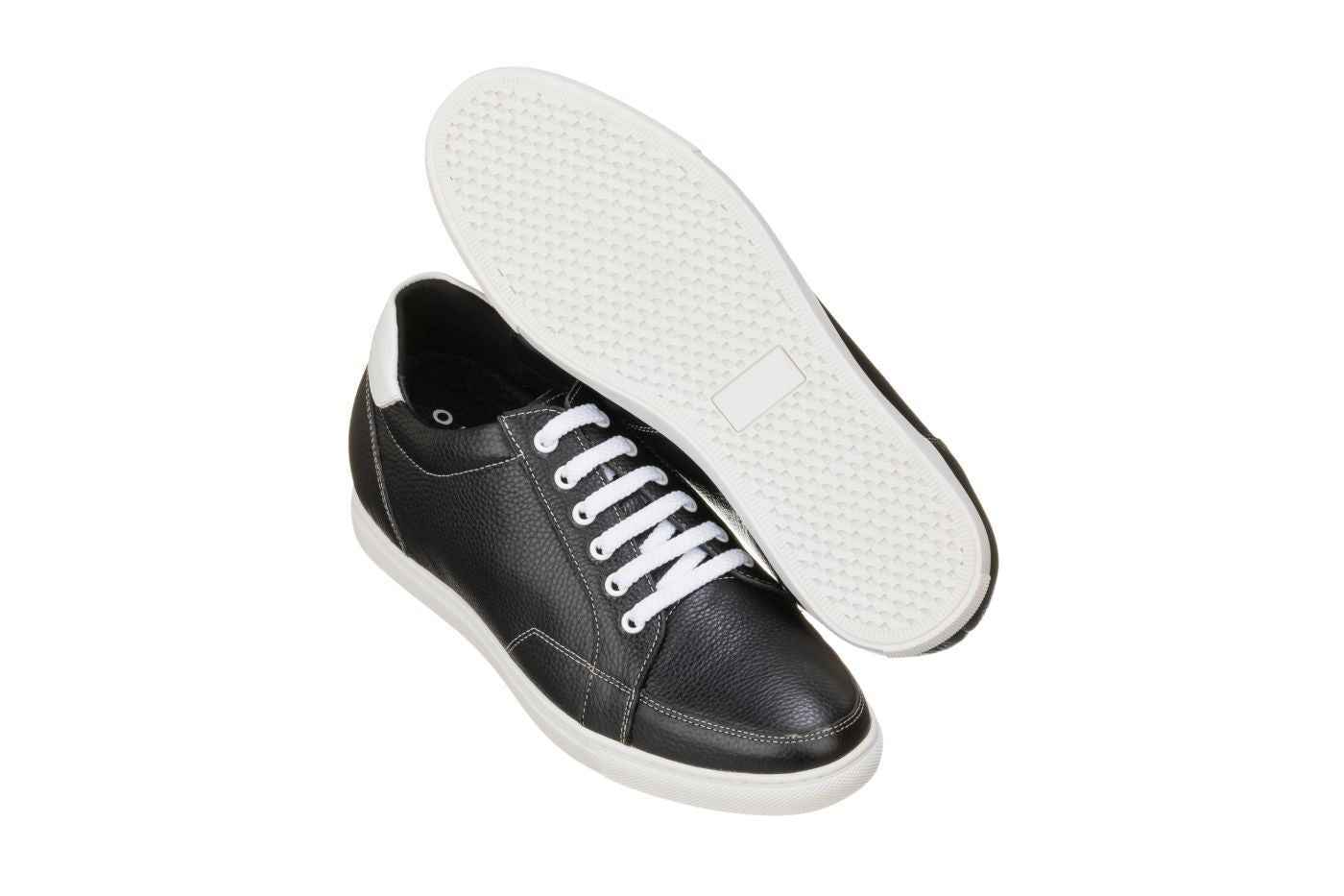 CALTO - K0081 - 2.5 Inches Taller (Black/White) Tallmenshoes.com