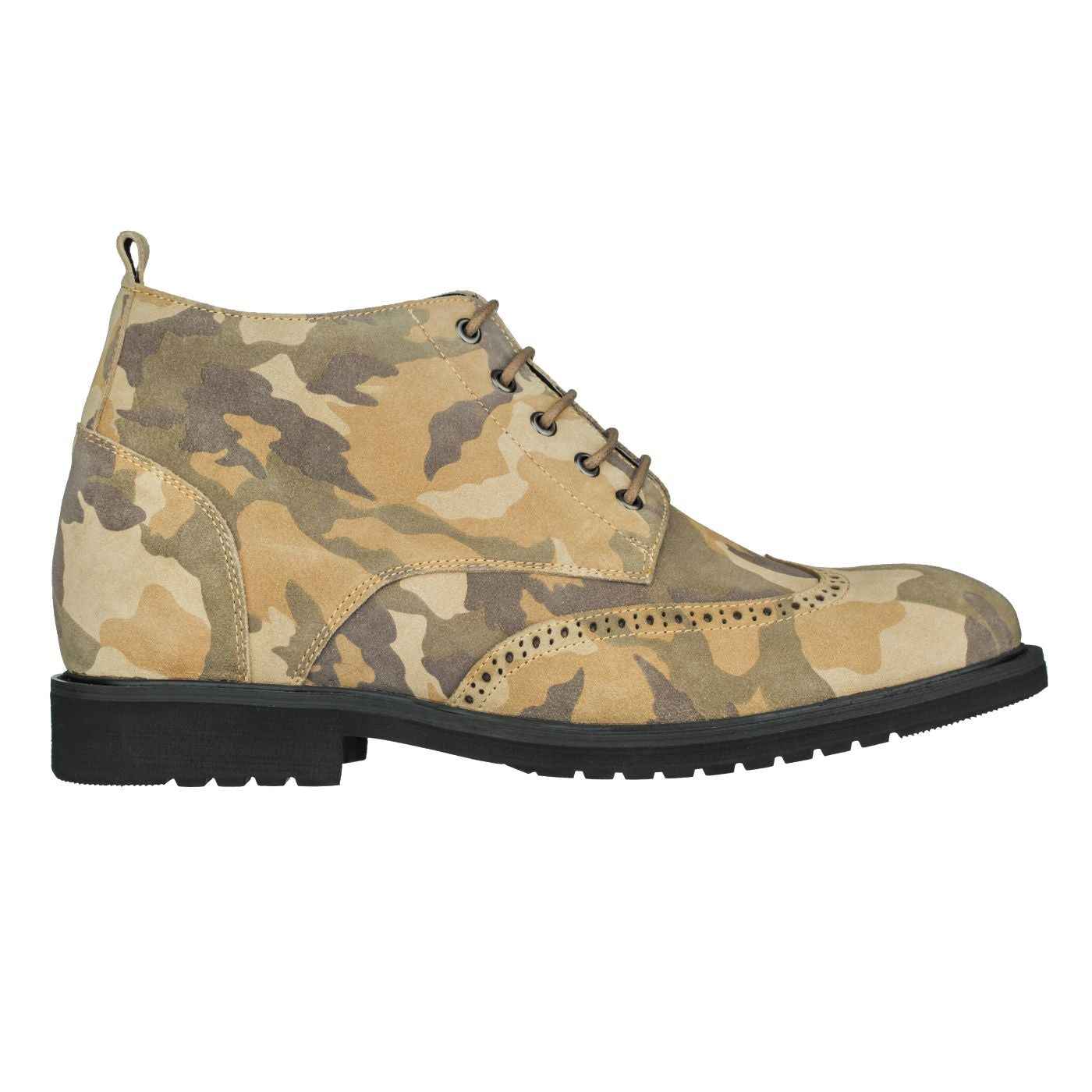 CALTO - S3650 - 3.0 Inches Taller (Camo Brown) - Lightweight Tallmenshoes.com