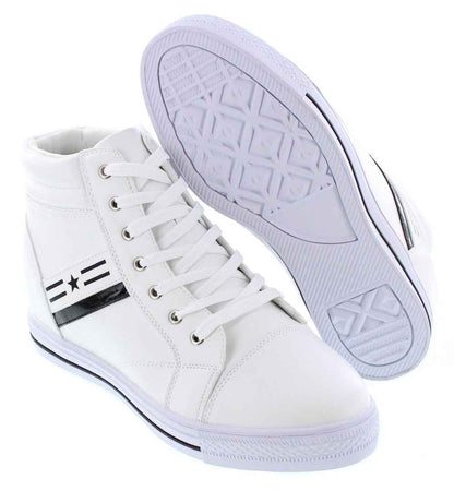 CALDEN High-Top Elevator Sneakers - Three Inches - K107222 Tallmenshoes.com