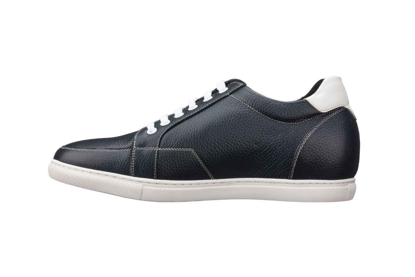 CALTO - K0082 - 2.5 Inches Taller (Dark Blue/White) Tallmenshoes.com