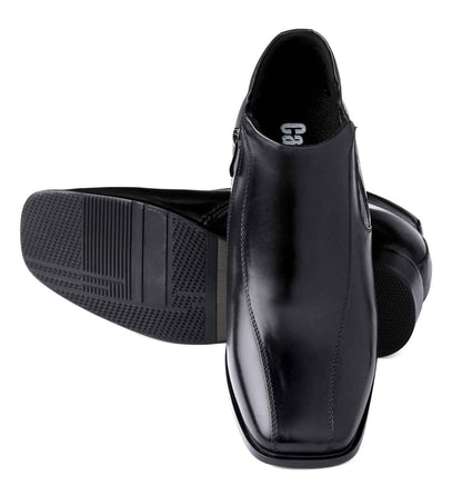 CALDEN - K99805 - 3.2 Inches Taller (Black) Zipper Boots Tallmenshoes.com