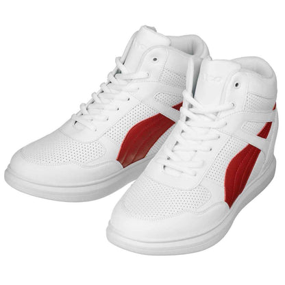 CALTO - H71902 - 3.8 Inches Taller (White/Red) Tallmenshoes.com
