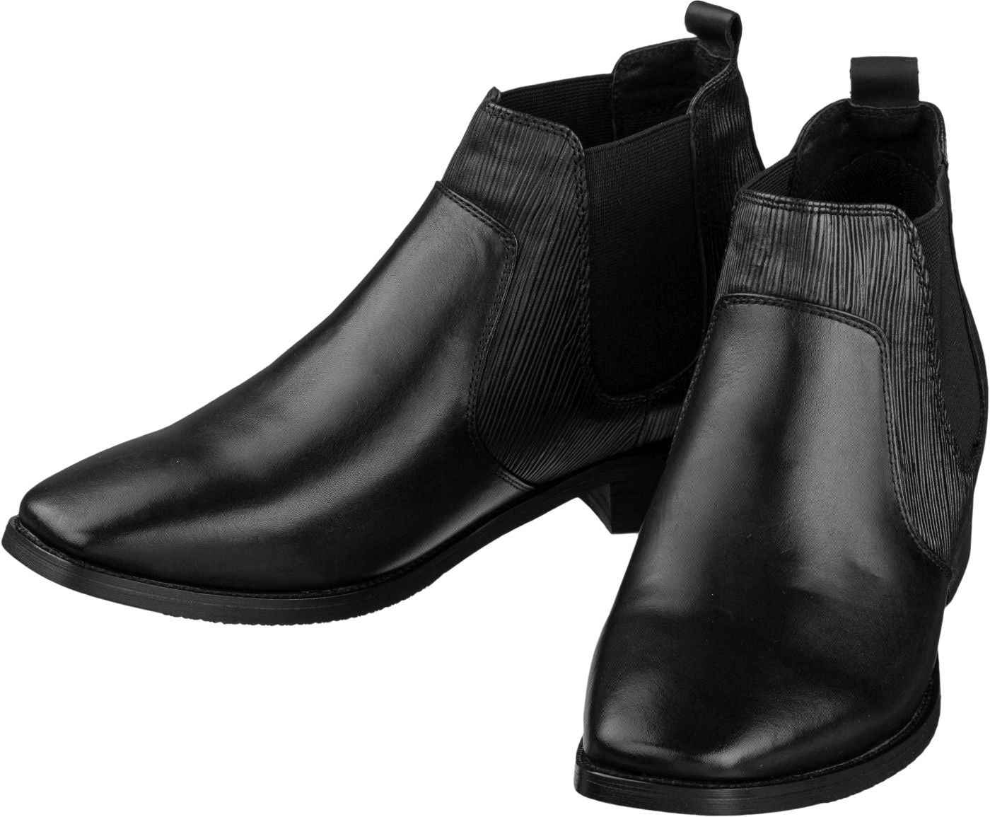 CALTO Black Leather Chelsea Boots - 3 Inches - T54021 Tallmenshoes.com
