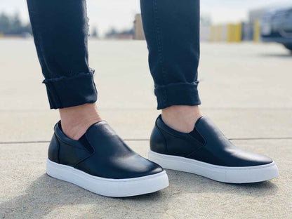 CALTO - T1021 - 2.4 Inches Taller (Black) Nappa Leather - Lightweight Tallmenshoes.com