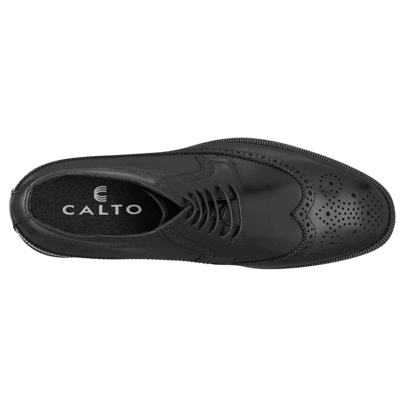 CALTO - S27001 - 3.2 Inches Taller (Black) - Lightweight Tallmenshoes.com
