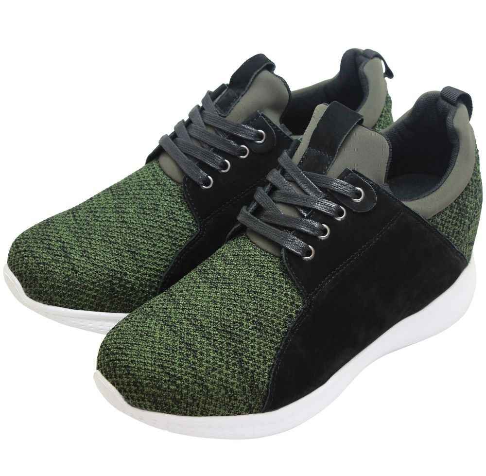 CALTO - H71921 - 3.2 Inches Taller (Army Green) - Super Lightweight Tallmenshoes.com