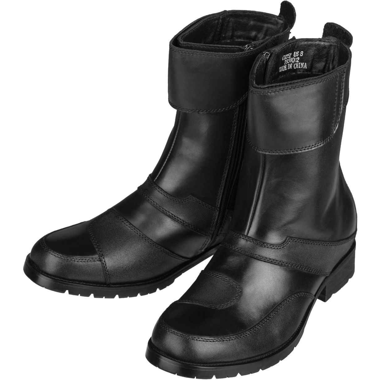 CALTO Zipper High-Top Biker Boots - 3.3 Inches - G6252 Tallmenshoes.com