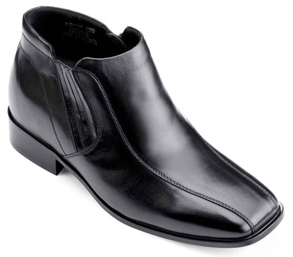 CALDEN - K99805 - 3.2 Inches Taller (Black) Zipper Boots Tallmenshoes.com