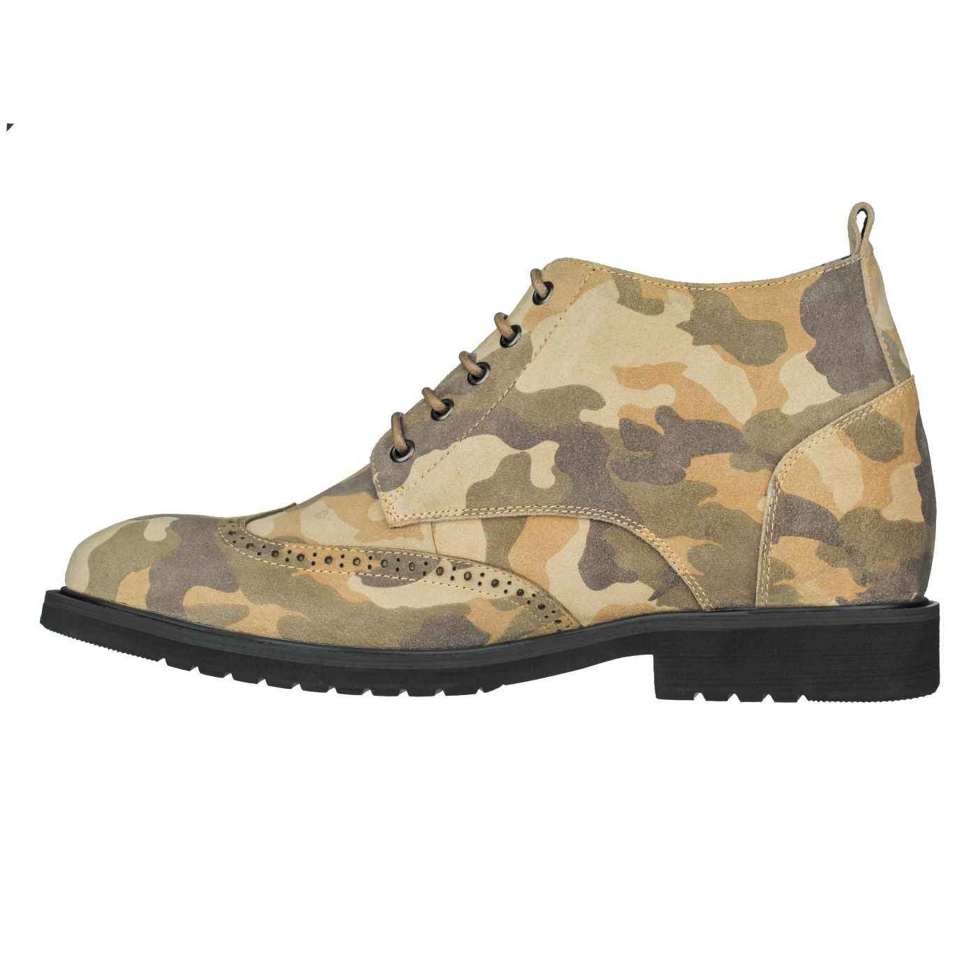 CALTO - S3650 - 3.0 Inches Taller (Camo Brown) - Lightweight Tallmenshoes.com