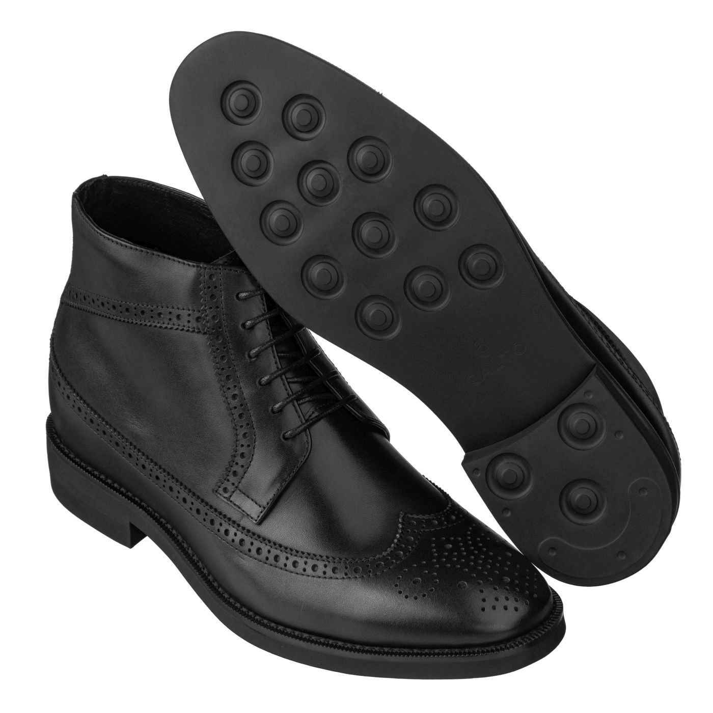 CALTO - S27001 - 3.2 Inches Taller (Black) - Lightweight Tallmenshoes.com