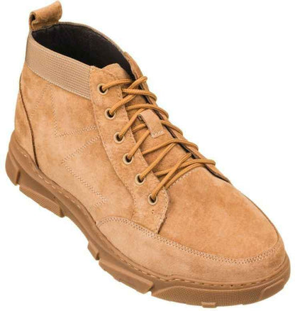 CALTO - K50131 - 2.9 Inches Taller (Nubuck Desert Tan) Tallmenshoes.com