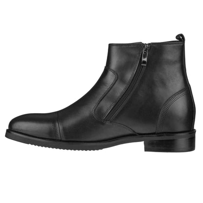 CALTO - S28001 - 3.2 Inches Taller (Black) - Lightweight - Zipper Boots Tallmenshoes.com