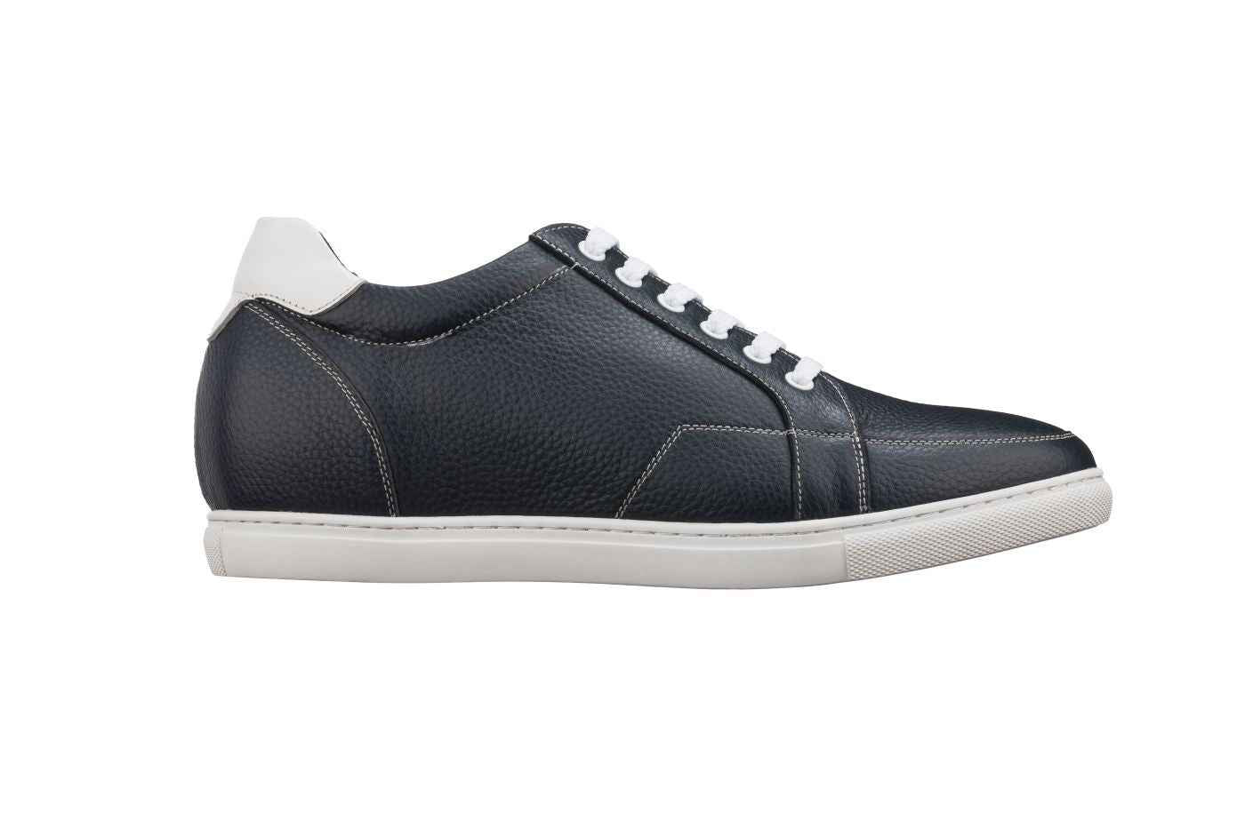 CALTO - K0082 - 2.5 Inches Taller (Dark Blue/White) Tallmenshoes.com