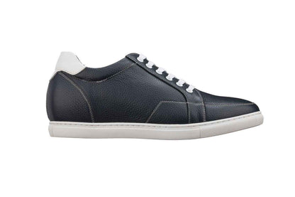 CALTO - K0082 - 2.5 Inches Taller (Dark Blue/White) Tallmenshoes.com