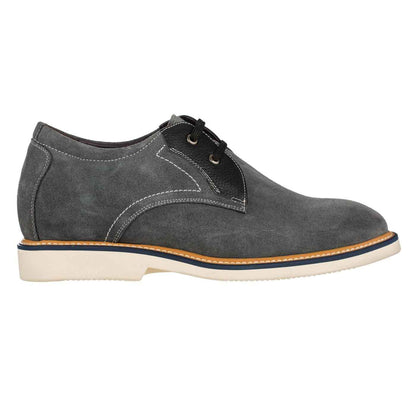 CALTO Business Casual Grey Leather Shoes 2.8 Inch  - Y42023 Tallmenshoes.com