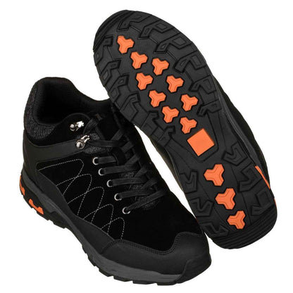 CALTO - H75470 - 3.2 Inches Taller (Black) - Hiking Style Boots Tallmenshoes.com