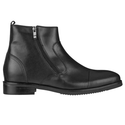 CALTO - S28001 - 3.2 Inches Taller (Black) - Lightweight - Zipper Boots Tallmenshoes.com