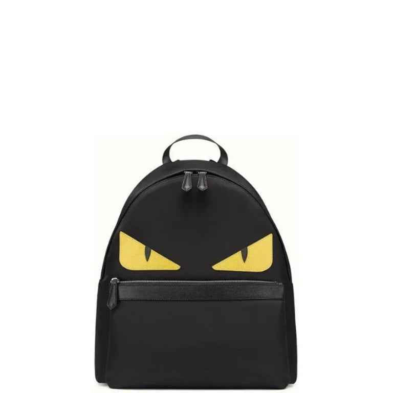 FD BACKPACK HALLOWEEN BLACK WITH YELLOW EYES BAG 40CM